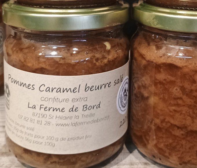 confiture de pommes, caramel, beurre salé 220 g