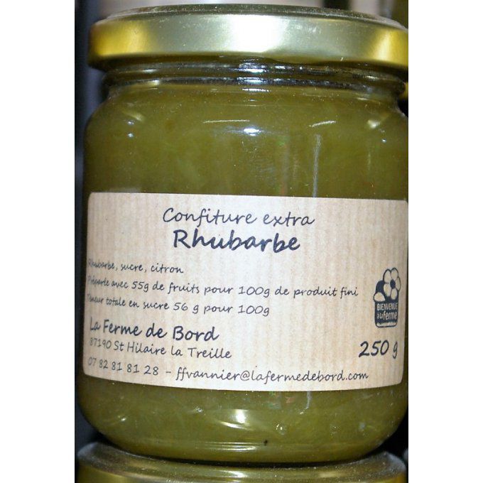 confitures de rhubarbe 220 g
